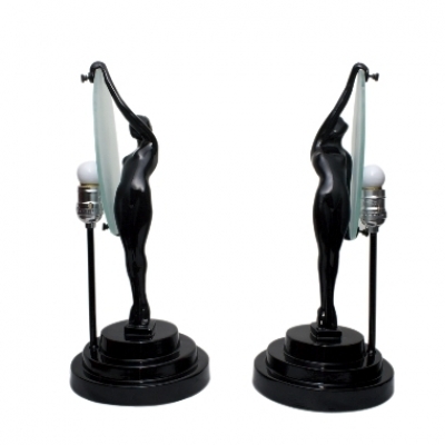 Silhouette Nymph On Tiered Base Lamp - SA-144-244